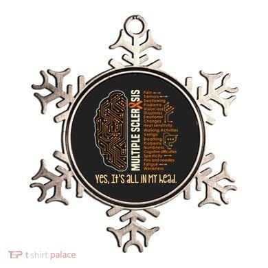 Yes It's All In My Head Multiple Sclerosis Ribbon Brain Ornament