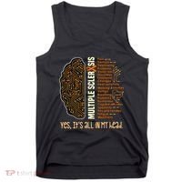 Yes It's All In My Head Multiple Sclerosis Ribbon Brain Tank Top thumb 0