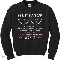 Yes ItS A Scar I Call It My Tittoo Kids Sweatshirt thumb 0