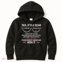 Yes ItS A Scar I Call It My Tittoo Kids Hoodie thumb 0