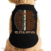Yes It's All In My Head Multiple Sclerosis Ribbon Brain Doggie Tank thumb 0