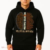 Yes It's All In My Head Multiple Sclerosis Ribbon Brain Hoodie thumb 2