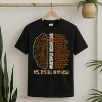 Yes It's All In My Head Multiple Sclerosis Ribbon Brain T-Shirt thumb 2