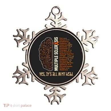 Yes It's All In My Head Multiple Sclerosis Ribbon Brain Ornament