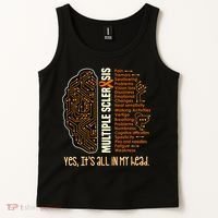 Yes It's All In My Head Multiple Sclerosis Ribbon Brain Tank Top thumb 2