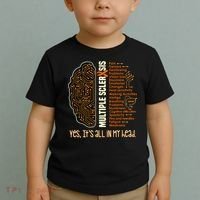 Yes It's All In My Head Multiple Sclerosis Ribbon Brain Toddler T-Shirt thumb 2