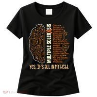 Yes It's All In My Head Multiple Sclerosis Ribbon Brain Women's T-Shirt thumb 0
