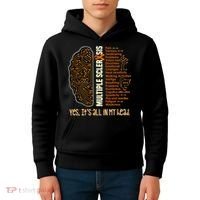 Yes It's All In My Head Multiple Sclerosis Ribbon Brain Kids Hoodie thumb 4