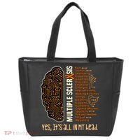 Yes It's All In My Head Multiple Sclerosis Ribbon Brain Tote Bag thumb 0