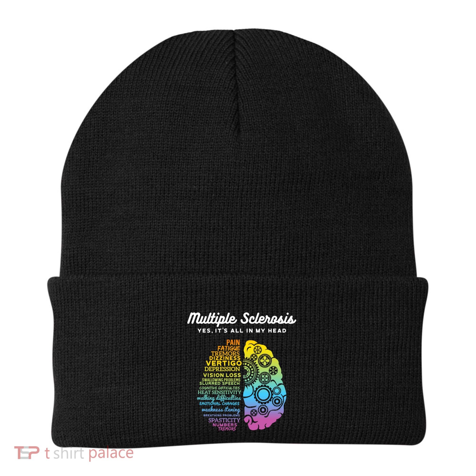 Yes ItS All In My Head Multiple Sclerosis Gift Ms Gift Beanie
