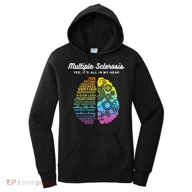 Yes ItS All In My Head Multiple Sclerosis Gift Ms Gift Women's Hoodie