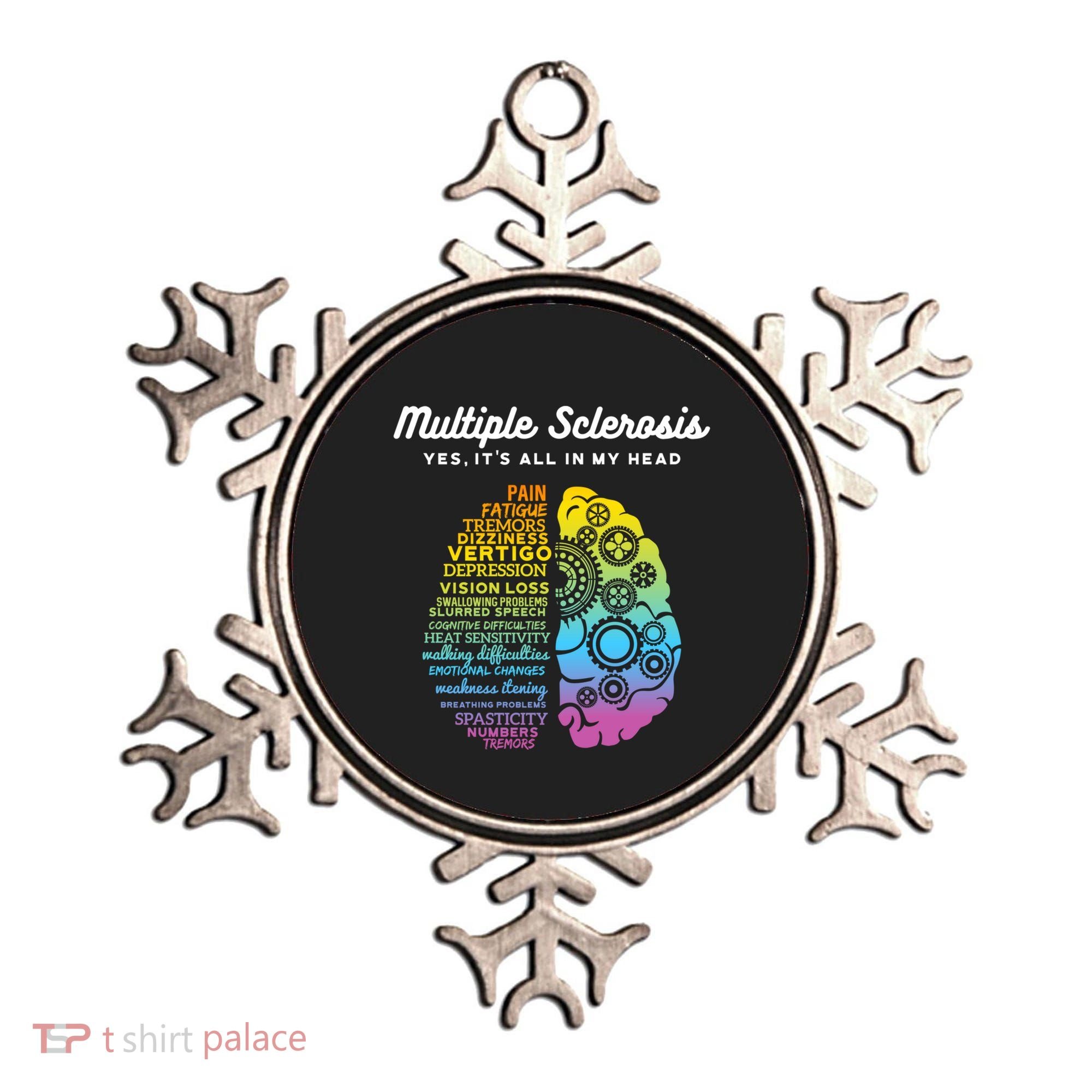 Yes ItS All In My Head Multiple Sclerosis Gift Ms Gift Ornament