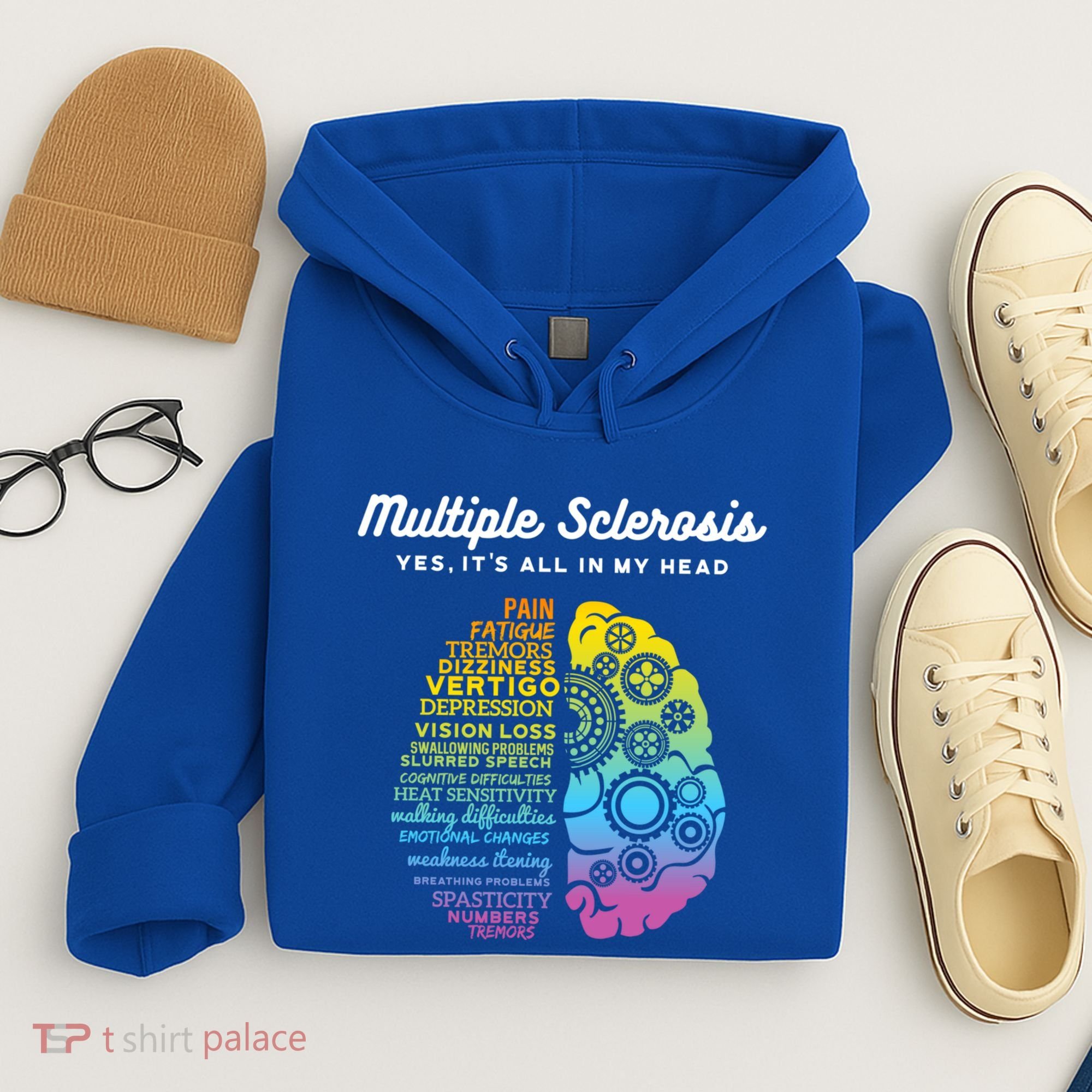 Yes ItS All In My Head Multiple Sclerosis Gift Ms Gift Hoodie