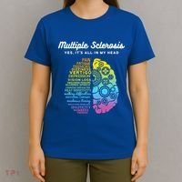 Yes ItS All In My Head Multiple Sclerosis Gift Ms Gift T-Shirt thumb 4