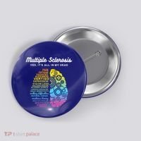 Yes ItS All In My Head Multiple Sclerosis Gift Ms Gift Button thumb 0