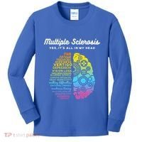 Yes ItS All In My Head Multiple Sclerosis Gift Ms Gift Kids Long Sleeve Shirt thumb 0