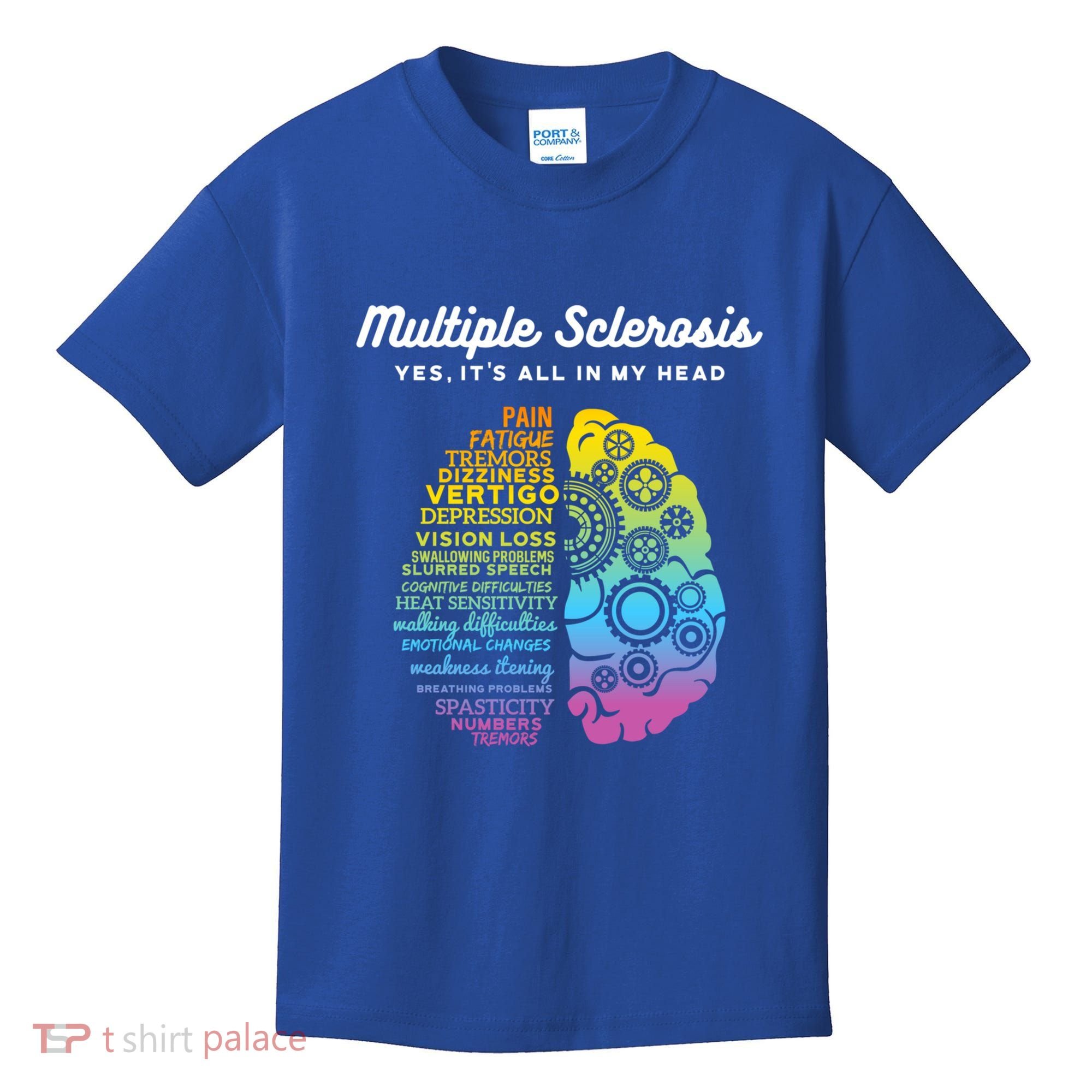 Yes ItS All In My Head Multiple Sclerosis Gift Ms Gift Kids T-Shirt