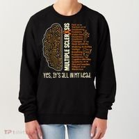 Yes It's All In My Head Multiple Sclerosis Ribbon Brain Women's Sweatshirt thumb 0