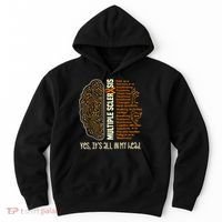 Yes It's All In My Head Multiple Sclerosis Ribbon Brain Hoodie thumb 0