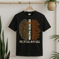 Yes It's All In My Head Multiple Sclerosis Ribbon Brain T-Shirt thumb 2
