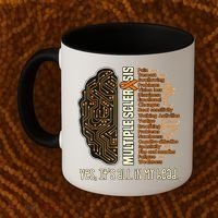 Yes It's All In My Head Multiple Sclerosis Ribbon Brain Coffee Mug thumb 2