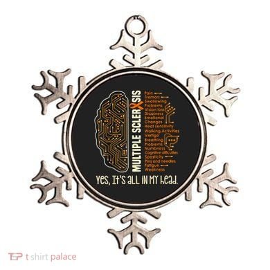 Yes It's All In My Head Multiple Sclerosis Ribbon Brain Ornament