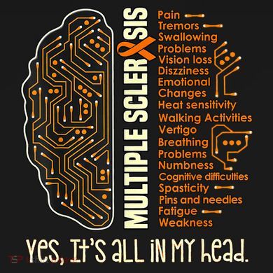 Yes It's All In My Head Multiple Sclerosis Ribbon Brain Tank Top