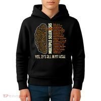 Yes It's All In My Head Multiple Sclerosis Ribbon Brain Kids Hoodie thumb 4
