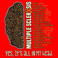 Yes It's All In My Head Multiple Sclerosis Ribbon Brain Santa Hat thumb 1