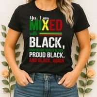 Yes I Am Mixed With Black Proud Black History Month Women's T-Shirt thumb 2