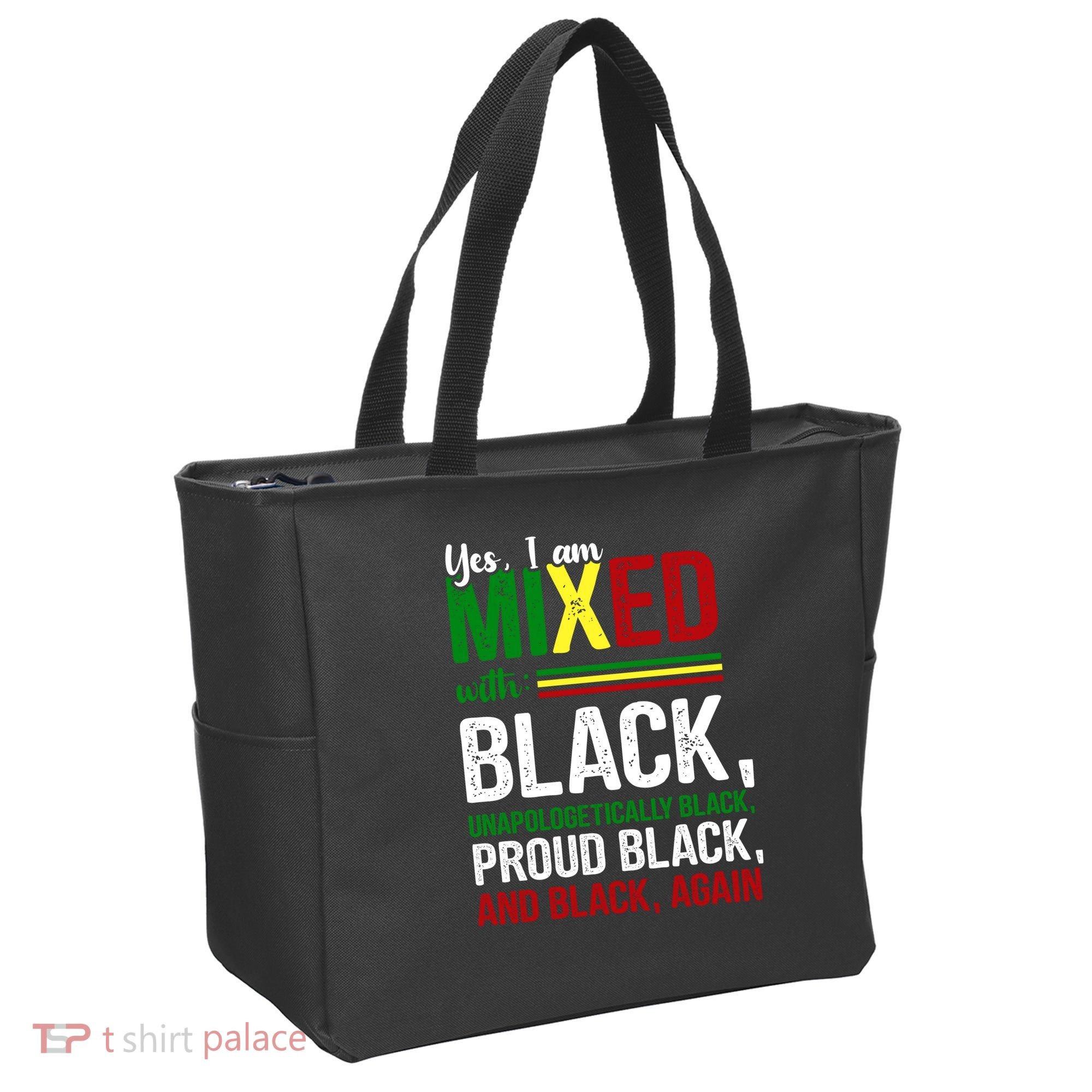 Yes I Am Mixed With Black Proud Black History Month Tote Bag