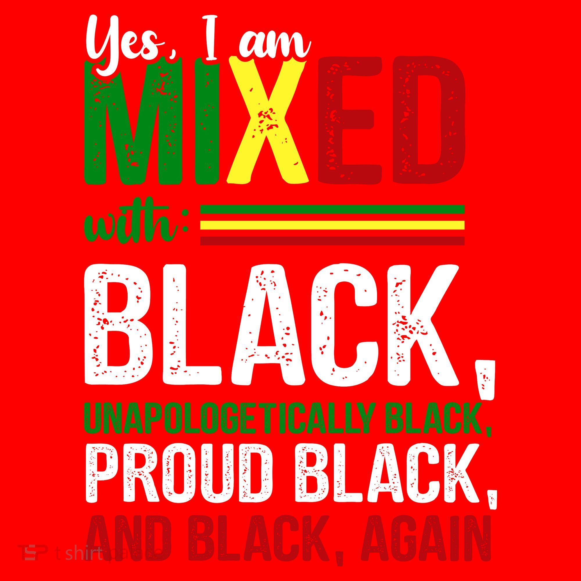 Yes I Am Mixed With Black Proud Black History Month Santa Hat