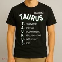 Yeah Im A Taurus Zodiac T-Shirt thumb 3