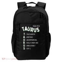 Yeah Im A Taurus Zodiac Backpack thumb 0
