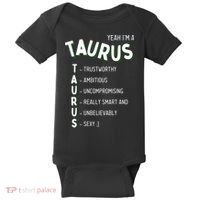 Yeah Im A Taurus Zodiac Baby Bodysuit thumb 0