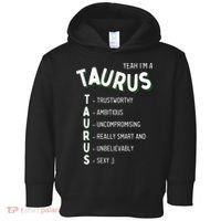 Yeah Im A Taurus Zodiac Toddler Hoodie thumb 0