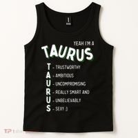 Yeah Im A Taurus Zodiac Tank Top thumb 2