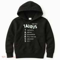 Yeah Im A Taurus Zodiac Kids Hoodie thumb 0