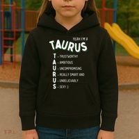 Yeah Im A Taurus Zodiac Kids Hoodie thumb 3