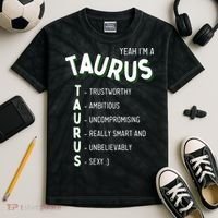 Yeah Im A Taurus Zodiac Kids Tie-Dye T-Shirt thumb 2