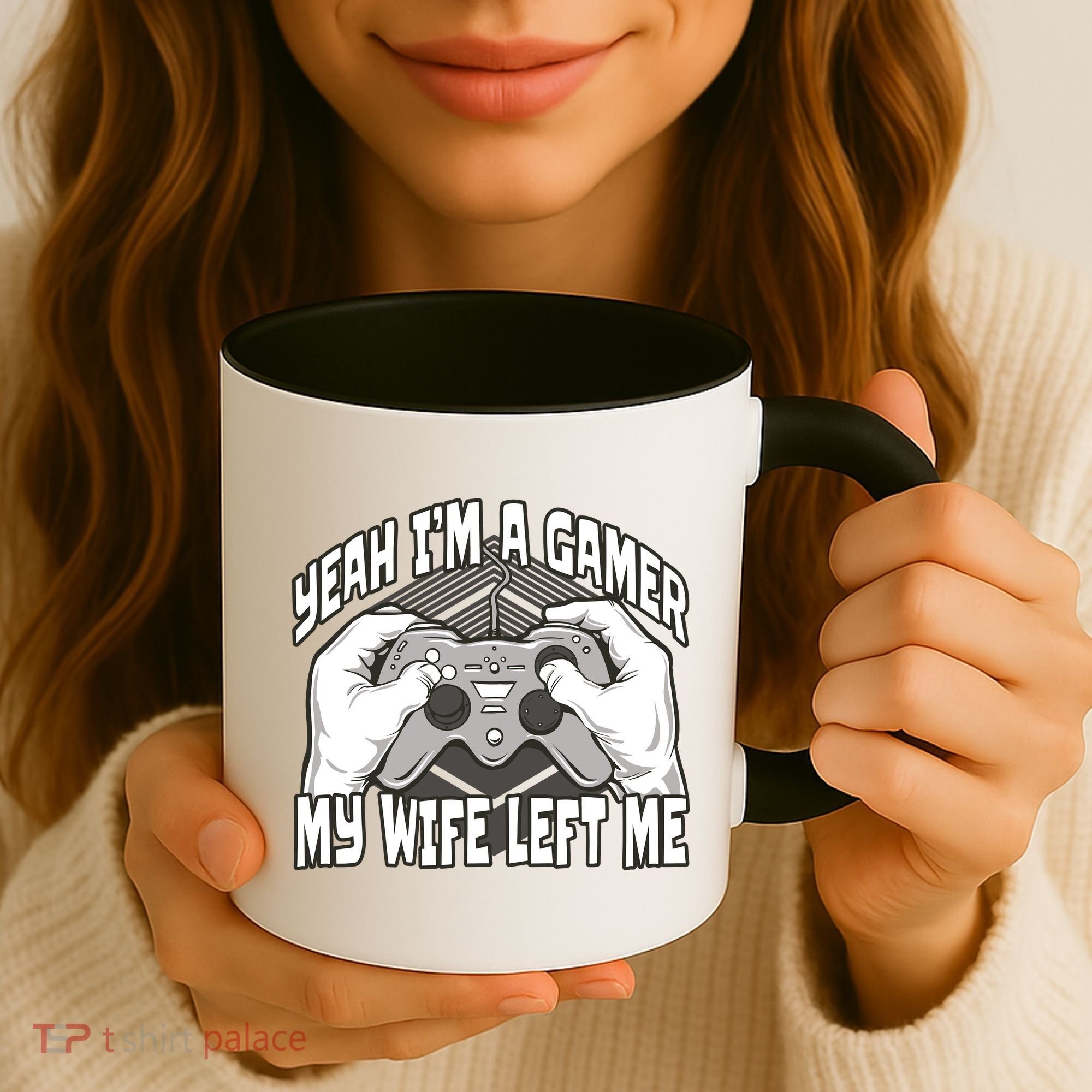 Yeah I'm A Gamer My Wife Left Funny Coffee Mug