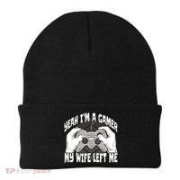 Yeah I'm A Gamer My Wife Left Funny Beanie thumb 0