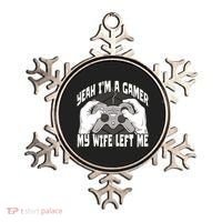 Yeah I'm A Gamer My Wife Left Funny Ornament thumb 0