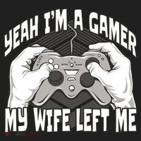 Yeah I'm A Gamer My Wife Left Funny Golf Towel thumb 3