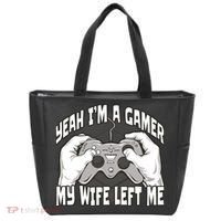 Yeah I'm A Gamer My Wife Left Funny Tote Bag thumb 0