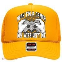Yeah I'm A Gamer My Wife Left Funny Hat thumb 0