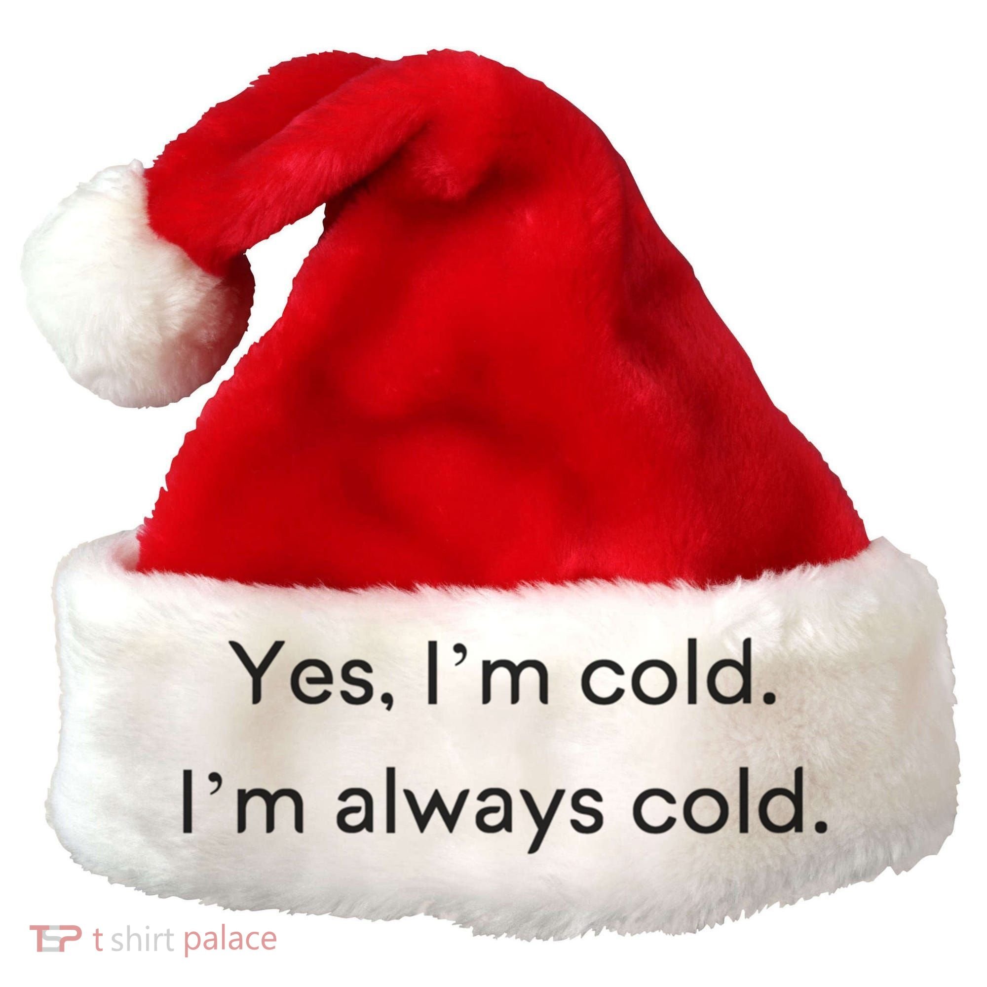 Yes I'm Always Cold Novelty Gift Santa Hat