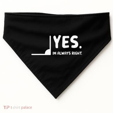 Yes Im Always Right Math Teacher USA-Made Doggie Bandana