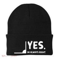 Yes Im Always Right Math Teacher Beanie thumb 0