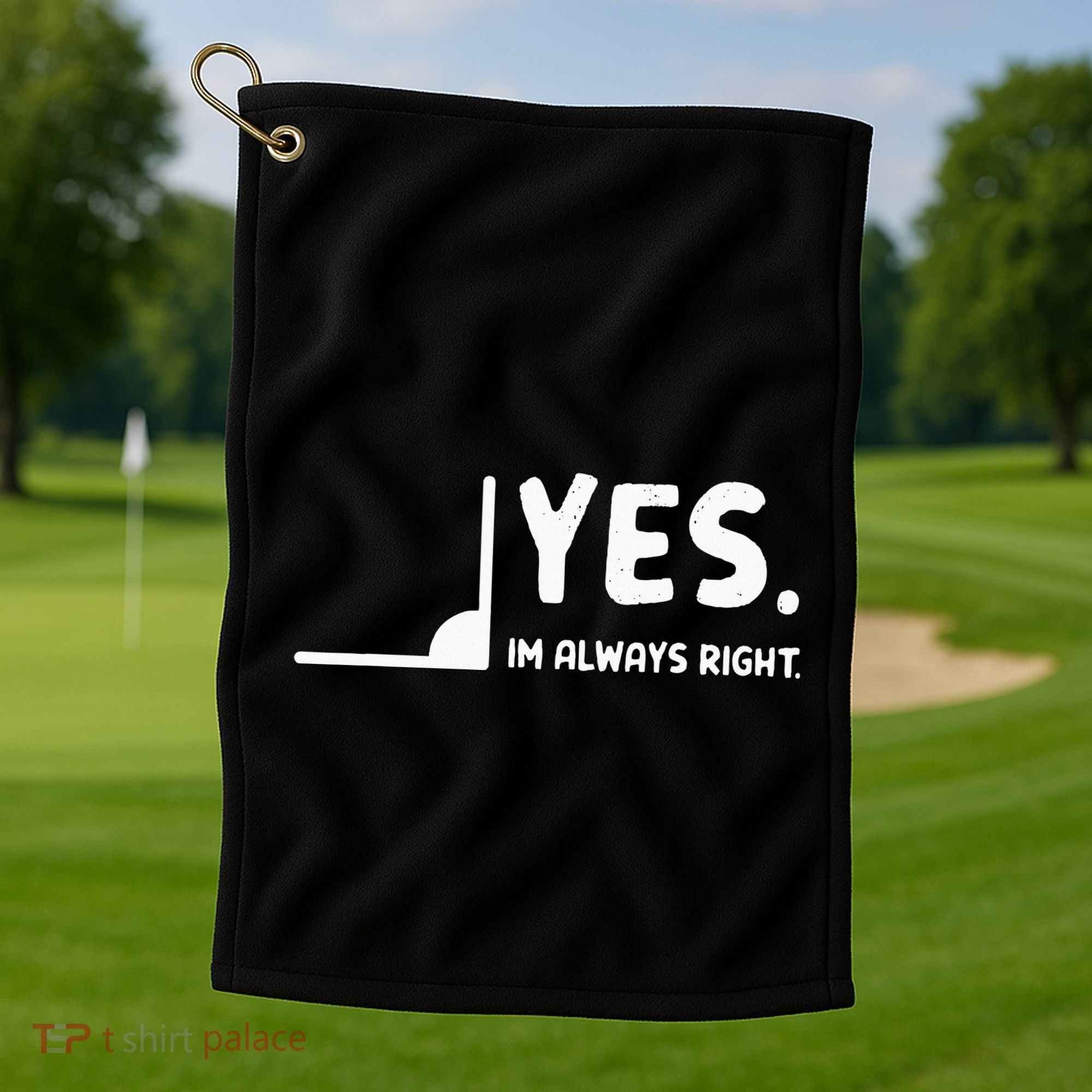 Yes Im Always Right Math Teacher Golf Towel